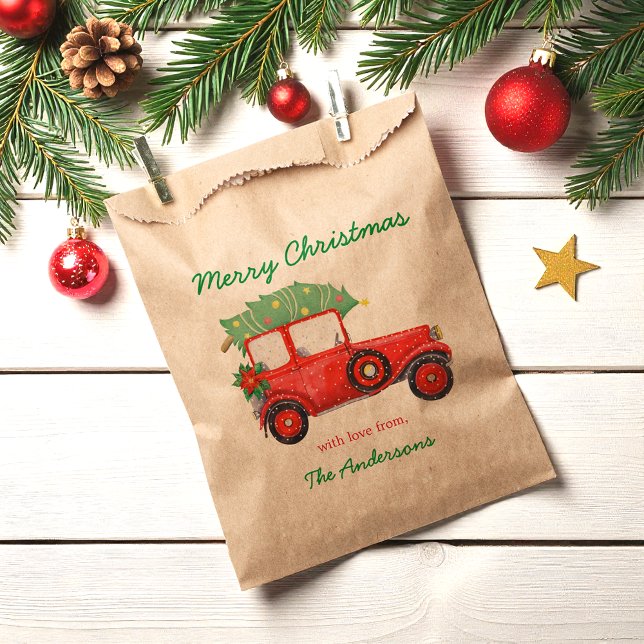 Christmas Red Car Holiday Favour Bags (Creator Uploaded)