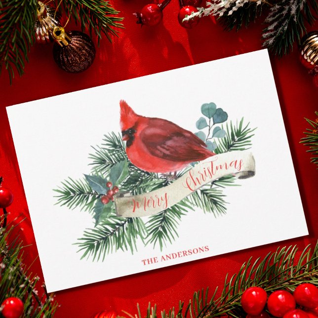 Christmas Red Cardinal  Holiday Card (Creator Uploaded)