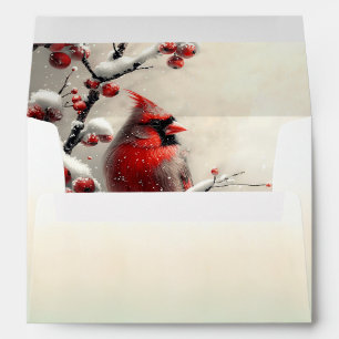 Christmas Red Cardinal Holiday Envelope