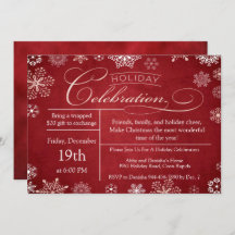 Christmas Red Chalkboard Christmas Party