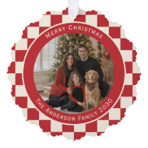 Christmas Red Chequered Easy 2 Photos