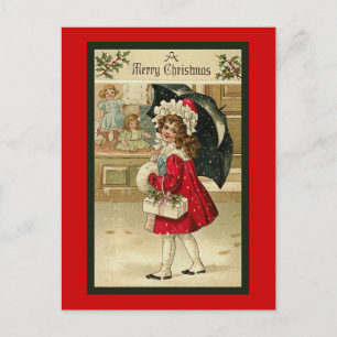 "Christmas Red Coat" Postcard