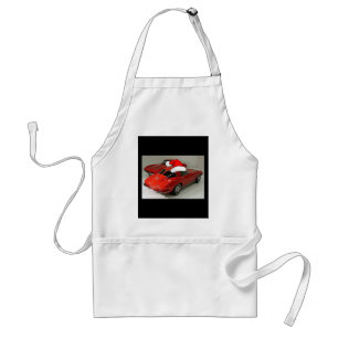 Christmas Red Corvette Classic Split Window Standard Apron