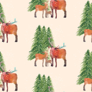 Christmas Red Deer Family Tissue Paper