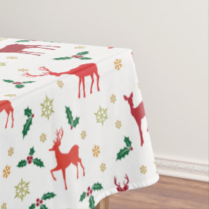 Christmas Red Deers Tablecloth