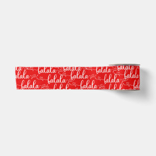 Christmas Red FaLaLaLaLa Satin Ribbon