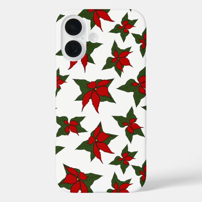 Christmas red floral botanical Case-Mate iPhone case (Back)