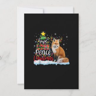Christmas Red Fox Santa Hat Reindeer Costume Chris Invitation