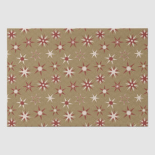 Christmas Red Geo Stars - on gold pattern. Tissue Paper