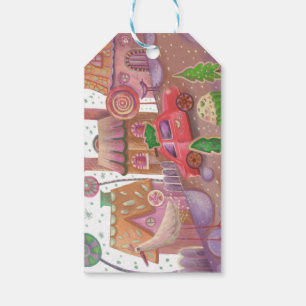 christmas  red  gift tags