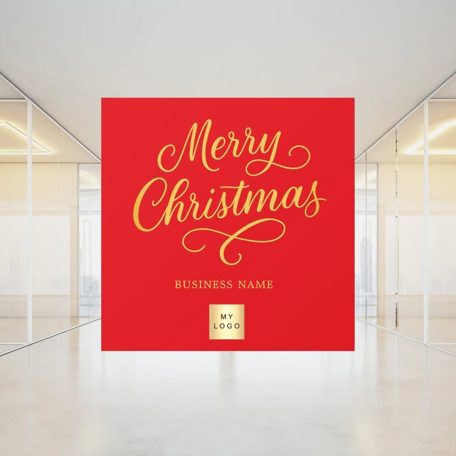 Christmas red gold business logo (Creator Uploaded)