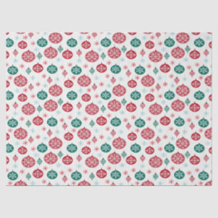 Christmas Red Green Bells Baubles Snowflake Tissue Paper