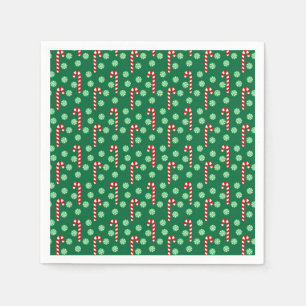 Christmas Red Green Candy Canes  Napkin