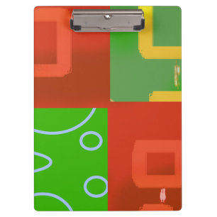 Christmas Red Green Geometric Clipboard