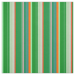 Christmas red green striped lines pattern fabric