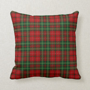 Christmas Red Green Tartan Plaid Pattern Cushion
