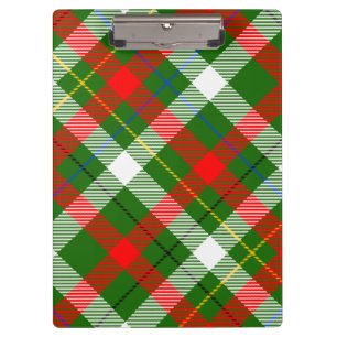 Christmas Red Green White Flannel Plaid Design Clipboard