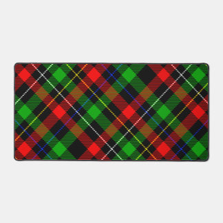 Christmas Red Green White Flannel Plaid Design  Desk Mat