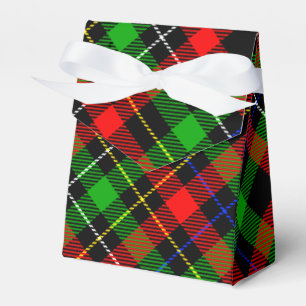 Christmas Red Green White Flannel Plaid Design Favour Box