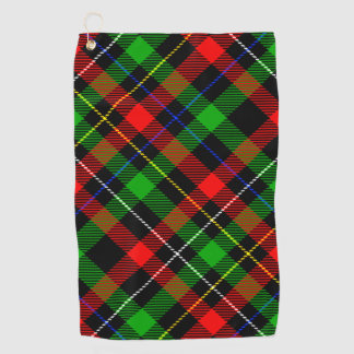 Christmas Red Green White Flannel Plaid Design  Golf Towel