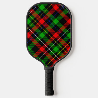 Christmas Red Green White Flannel Plaid Design  Pickleball Paddle