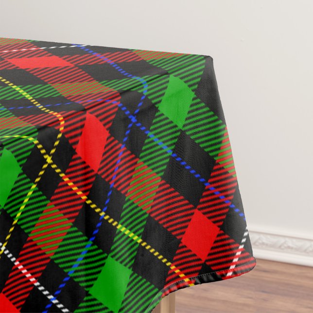 Christmas Red Green White Flannel Plaid Design  Tablecloth (Creator Uploaded)