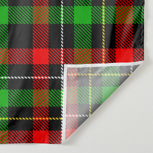 Christmas Red Green White Flannel Plaid Design Tapestry