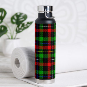 Christmas Red Green White Flannel Plaid Design  Water Bottle