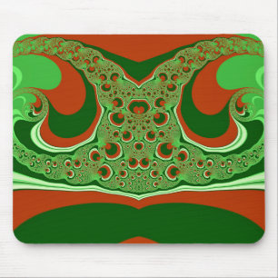CHRISTMAS ~ Red Green White Mouse Pad