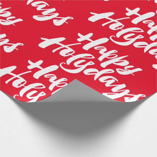 Christmas Red Happy Holidays Holy Days Religious Wrapping Paper (Corner)