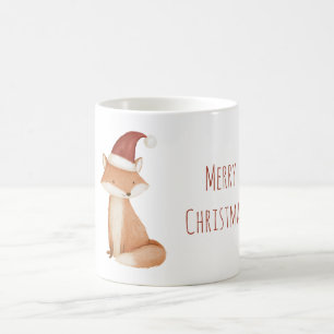 Christmas Red Hat Fox Coffee Mug