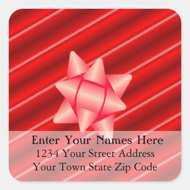 Christmas Red in 3D Address Label (Front)