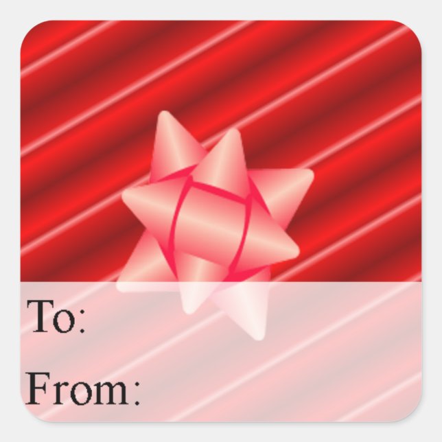 Christmas Red in 3D Gift Tag (Front)