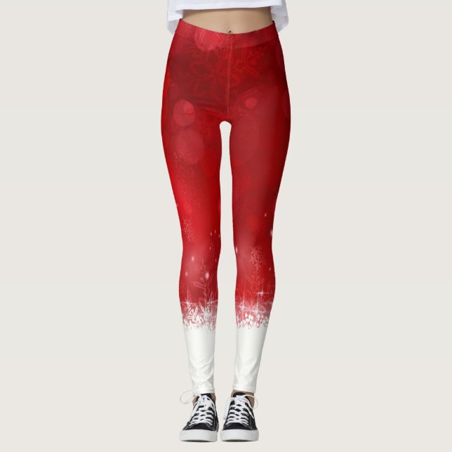 Christmas Red Leggings (Front)