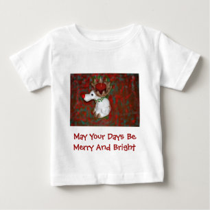 Christmas Red Nose Reindeer Moose Baby T-Shirt
