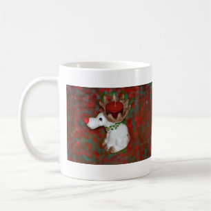 Christmas Red Nose Reindeer Moose Coffee Mug