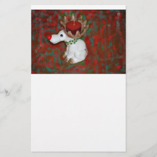 Christmas Red Nose Reindeer Moose Stationery
