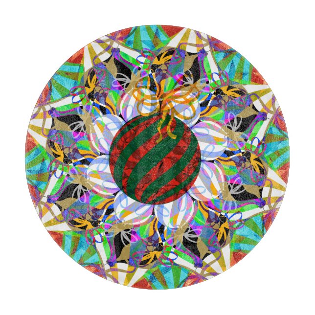Christmas Red Ornaments Cutting Board (Front)