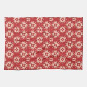 Christmas Red Peace Dove Tea Towel