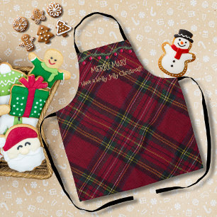 Christmas Red Plaid Apron
