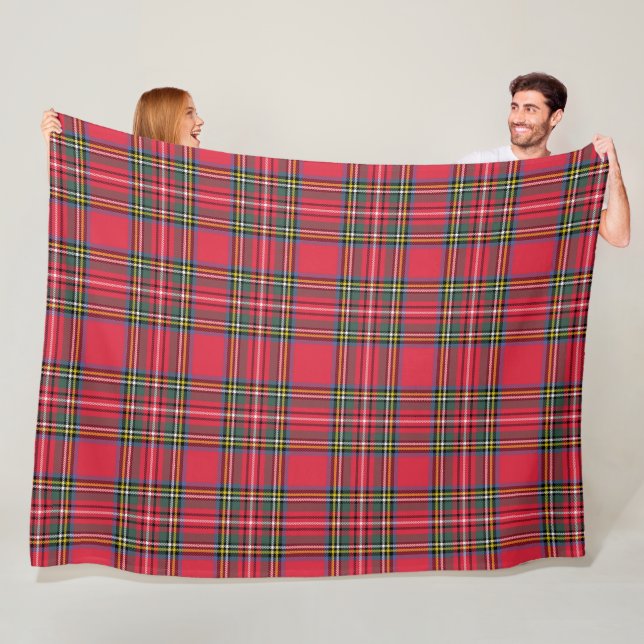 Christmas Red Plaid  Fleece Blanket (In Situ)