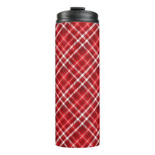 Christmas Red Plaid Pattern Design-62667 Thermal Tumbler
