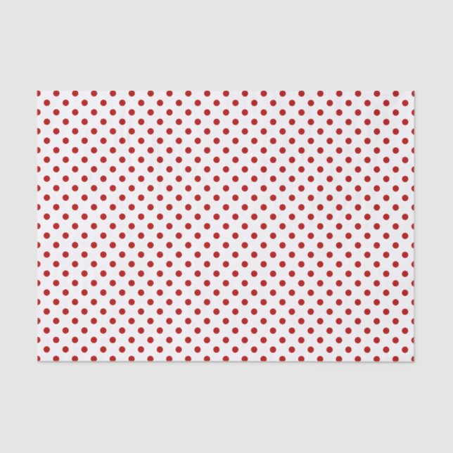 Christmas Red Polka Dot Wrapping Tissue Paper (Front)