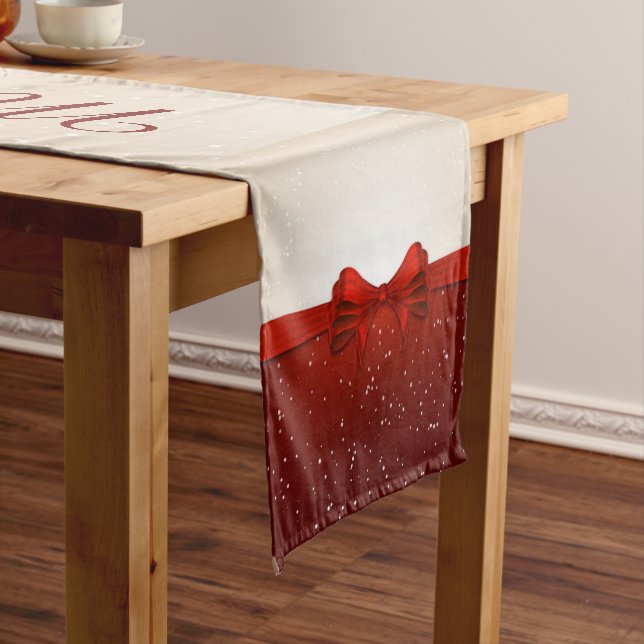 Christmas Red Ribbon Long Table Runner (In Situ)