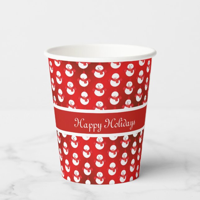 Christmas Red Santa Paper Cups (Back)