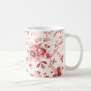 Christmas Red Shabby Toile Coffee Mug