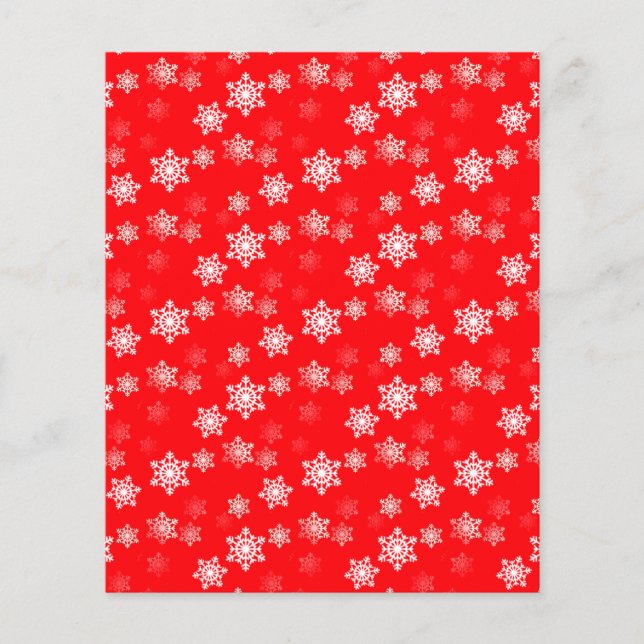 Christmas Red Snow Flurries Flyer (Front)