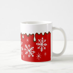 Christmas Red Snowflakes Holiday Coffee Mug Gift