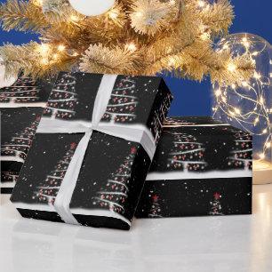 Christmas Red Socks and Baseball Ornaments  Wrapping Paper