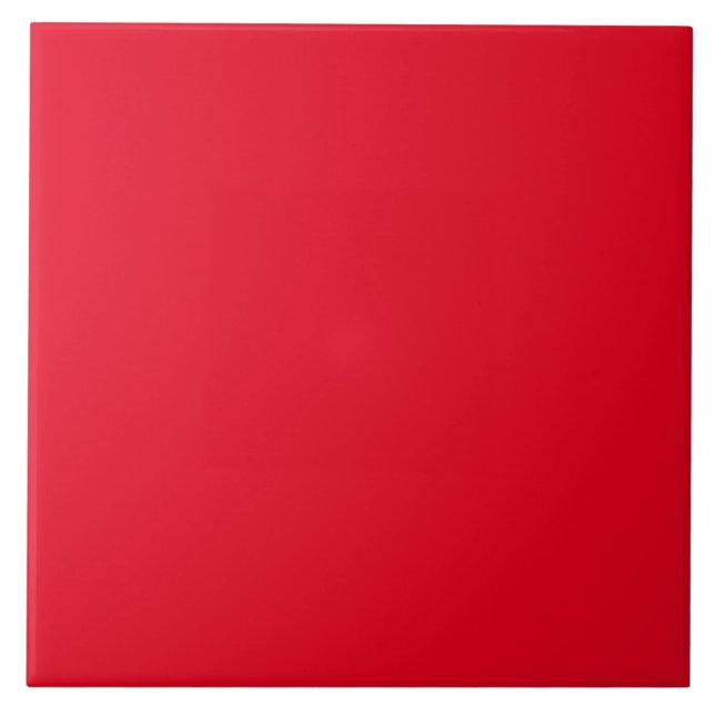 Christmas Red solid colour Ceramic Tile (Front)